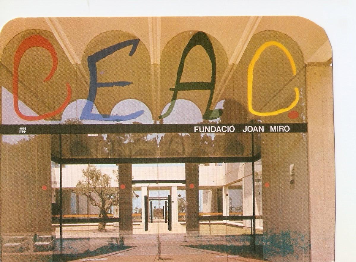Postal 038123 : Entrada i pati Central.fundacio Joan Miro. CEAC