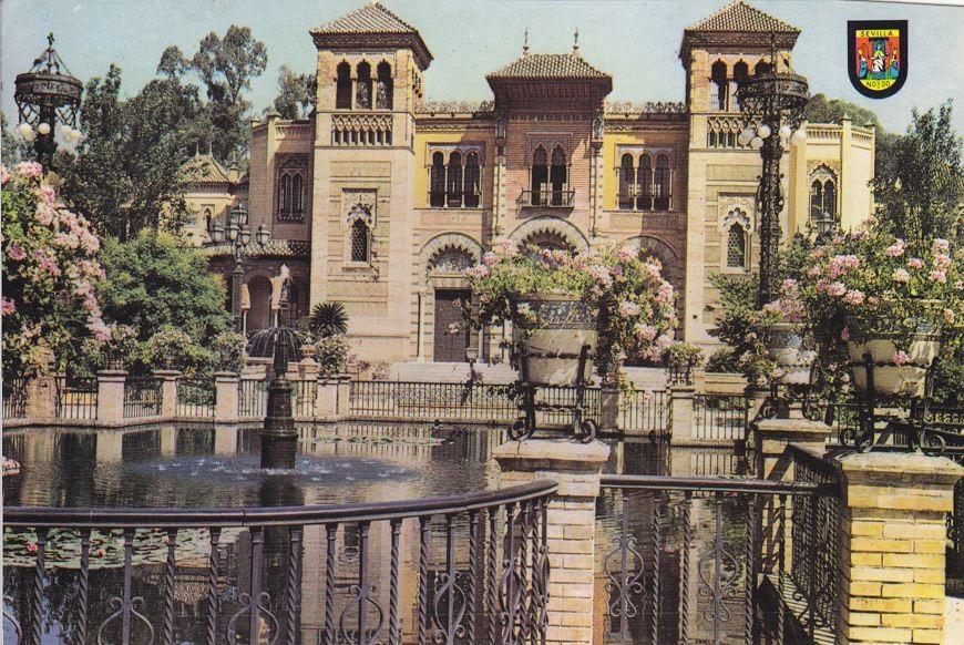 Postal 60380. Plaza de America. Palacio mudejar. Sevilla