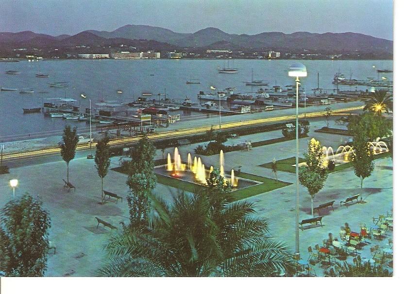 Postal 046501 : San Antonio (Ibiza) España. Paseo de las Fuentes. Vista nocturna
