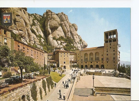 Postal 027820 : Montserrat, Fatxada i places del Santuari