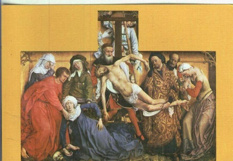 Postal: Escuela Flamenca: el descendimiento de Weyden