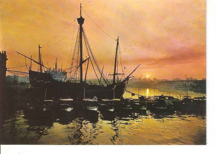 Postal 035756 : Barcelona. Carabella Santa Maria