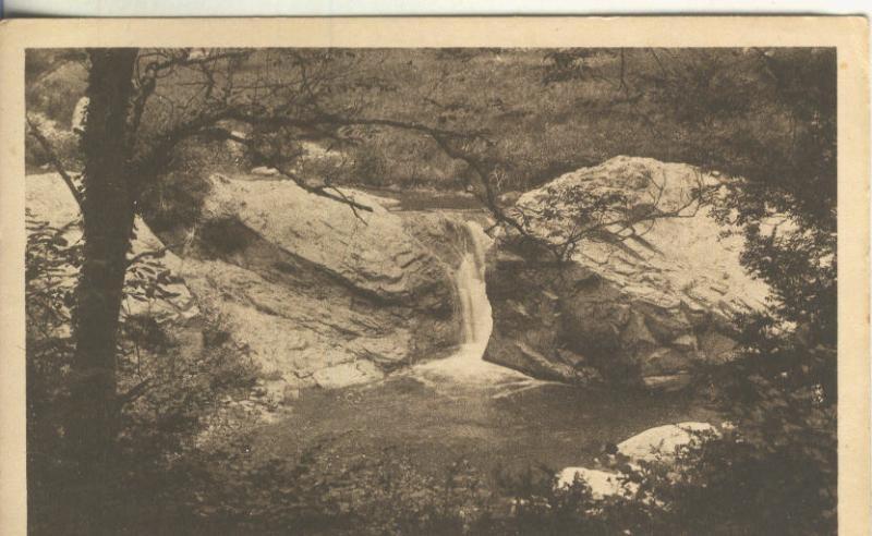 Postal B/N 0229 : Saltant del Moli de Saleta  de Sant Hilari Sacalm, fototipia Thomas