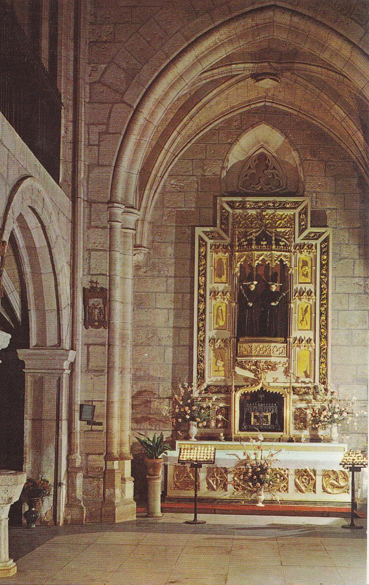 Postal 61849 : Teruel. Altar de los Santos Martires de Teruel Juan de Perusa y Pedro de Saxoferrato. Iglesia de San Francisco S. XV