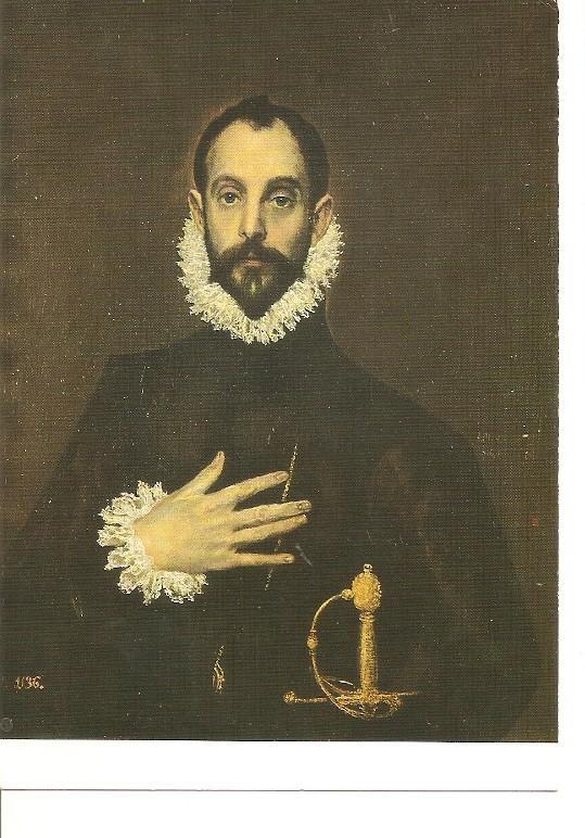 Postal 048556 : Greco. El Caballero de la mano al pecho