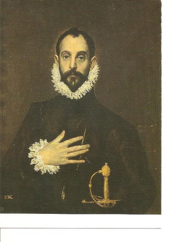 Postal 048556 : Greco. El Caballero de la mano al pecho