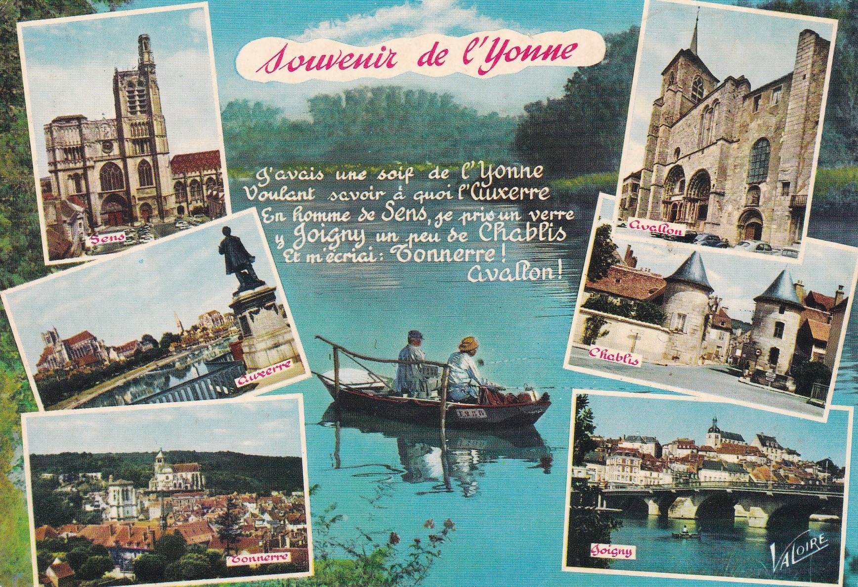 POSTAL 18166: Souvenir de l Yonne