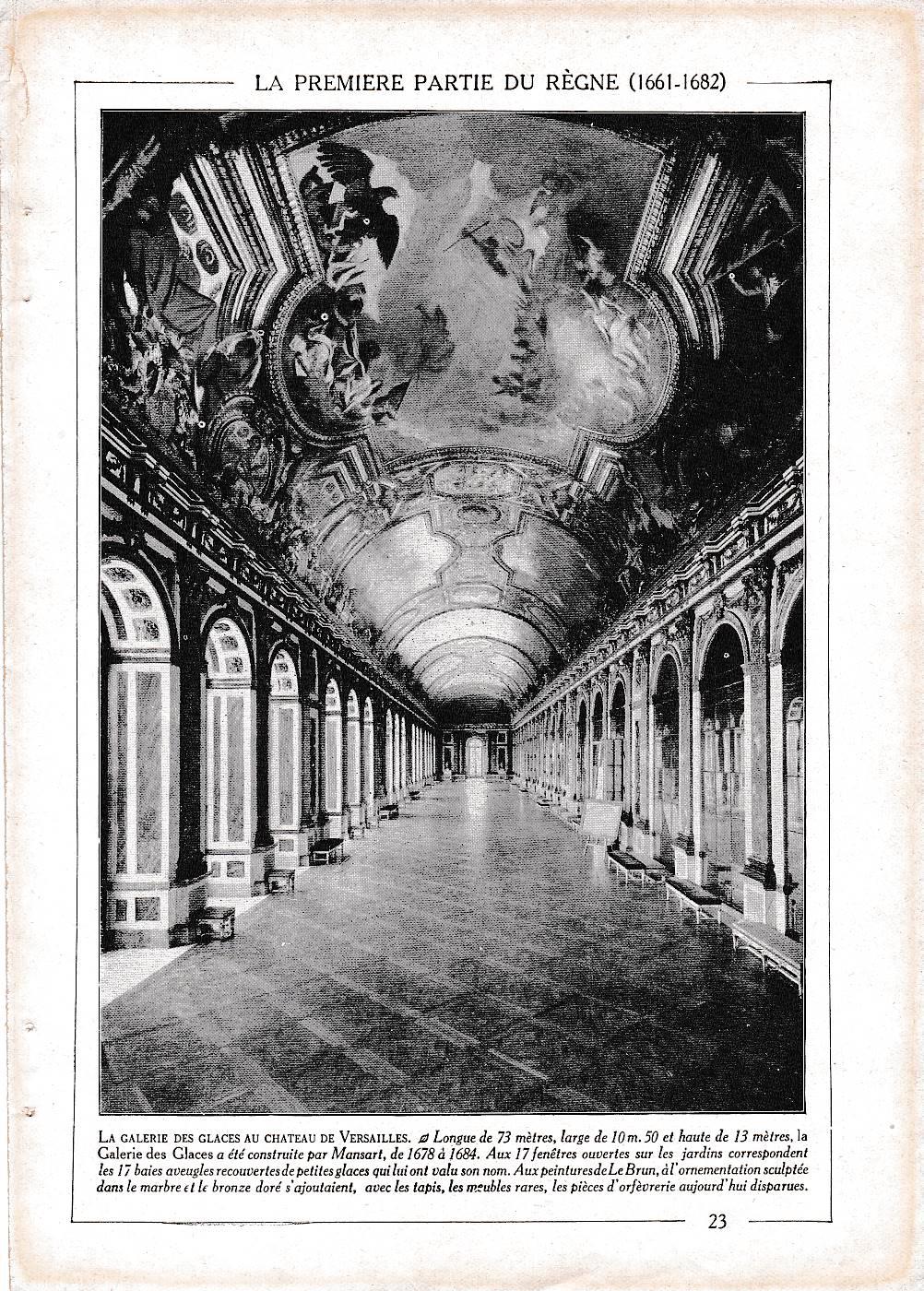 LAMINA 30080: La Galerie des Glaces au Chateau de Versailles 