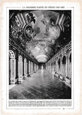 LAMINA 30080: La Galerie des Glaces au Chateau de Versailles 
