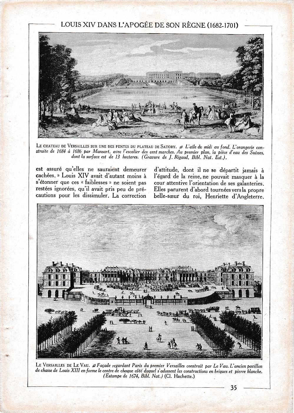 LAMINA 30086: Le Chateau de Versailles sur une des peintes du plateau de Saroty et Le Versailles de Le Van