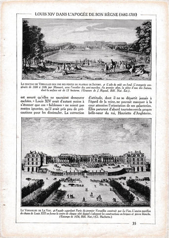 LAMINA 30086: Le Chateau de Versailles sur une des peintes du plateau de Saroty et Le Versailles de Le Van