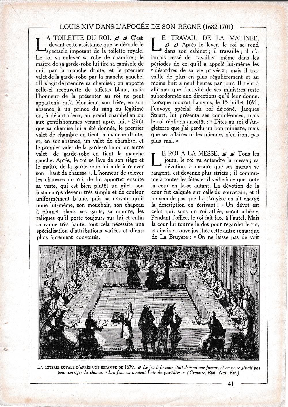 LAMINA 30089: La loterie royale d apres une estampe de 1679