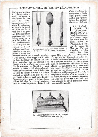 LAMINA 30092: Le couteau La Cuiller La Fourchette de Louis XIV