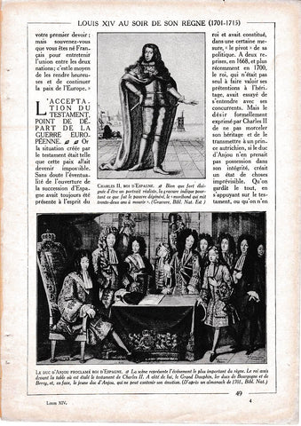 LAMINA 30093: Charles II Roi d Espagne et Le Duc d Anjou proclame Roi d Espagne