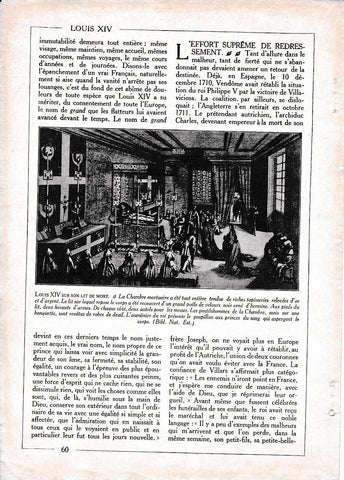 LAMINA 30098: Louis XIV sur son lit de mort