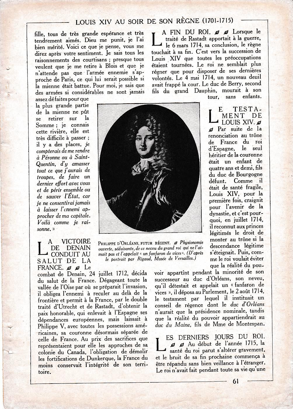 LAMINA 30099: Philippe d Orleans le futur regent