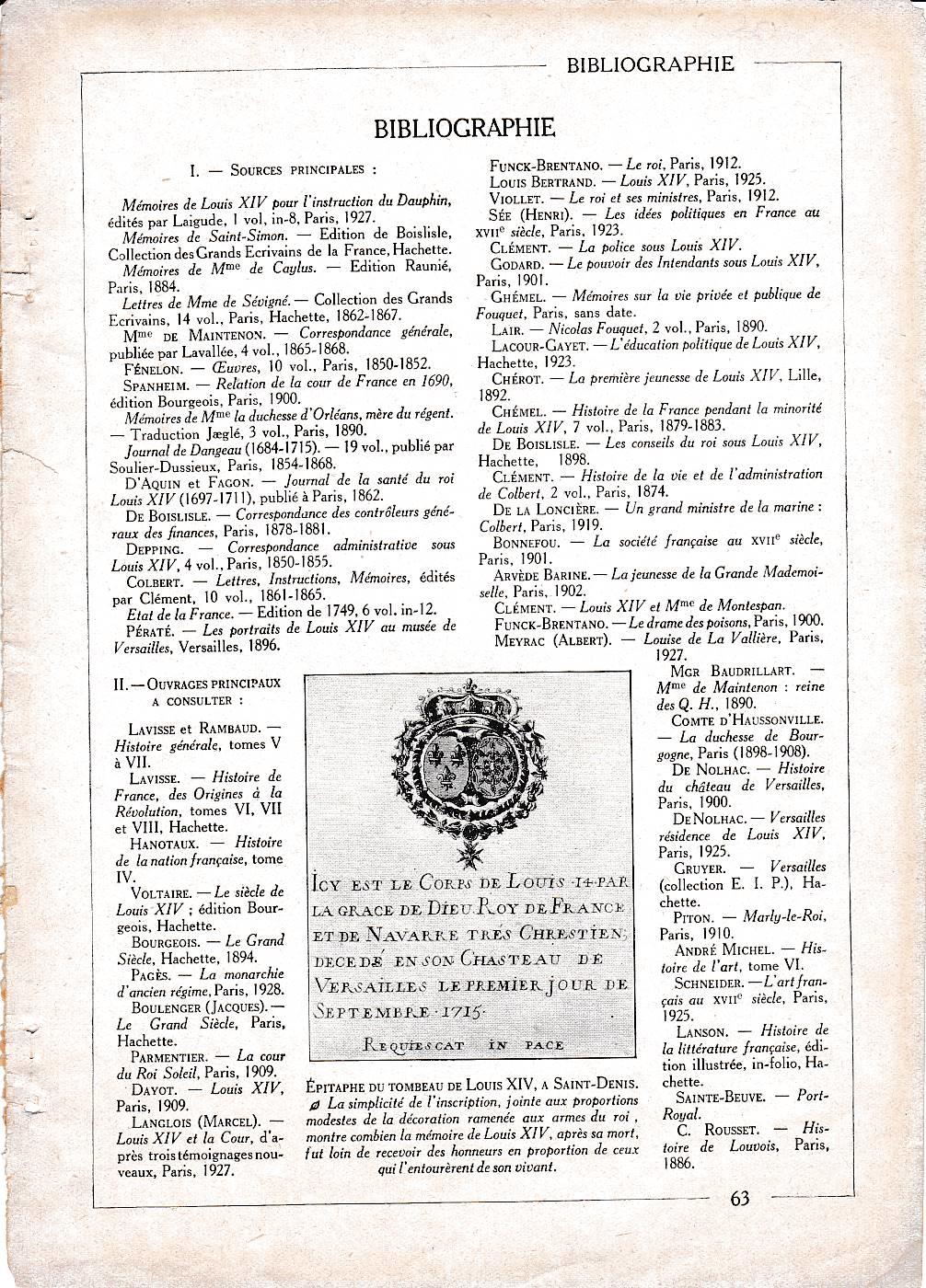 LAMINA 30100: Epitaphe du tombeau de Louis XIV