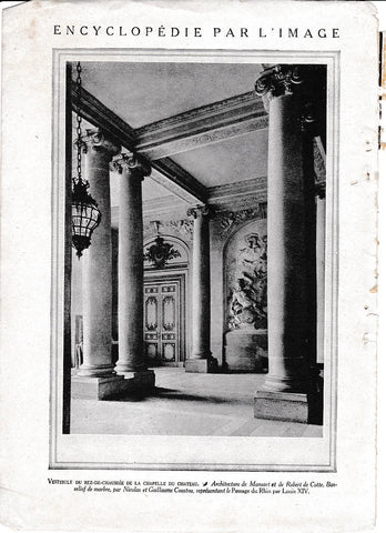 LAMINA 30035: Vestibule du Rez-de.Chaussee de la chapelle du chateau