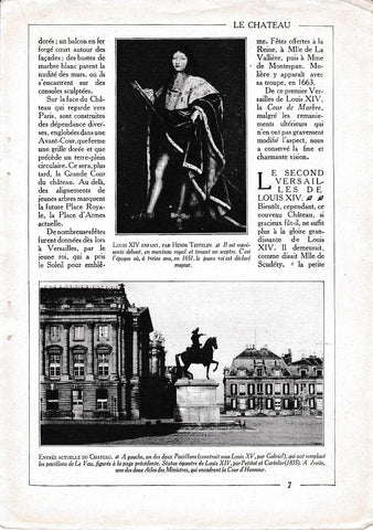 LAMINA 30038: Louis XIV enfant par Henri Testelin et entree actuelle du chateau