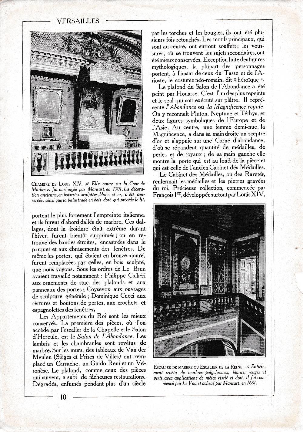 LAMINA 30039: Chambre de Louis XIV et Escalier de marbre ou de la reine