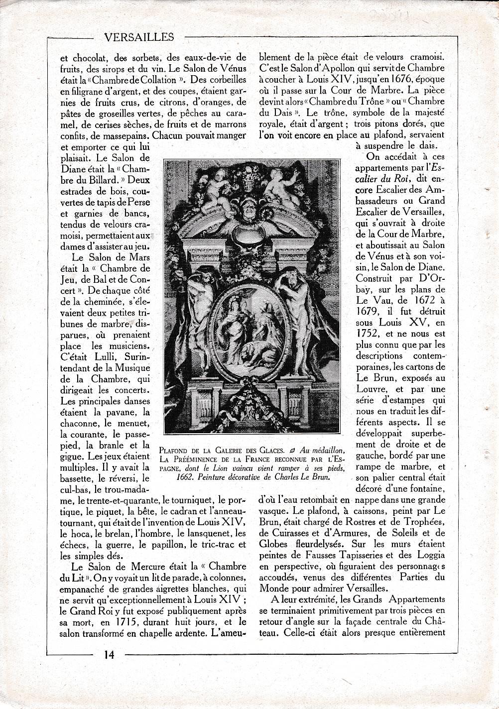 LAMINA 30041: Plafond de la Galerie des Glaces