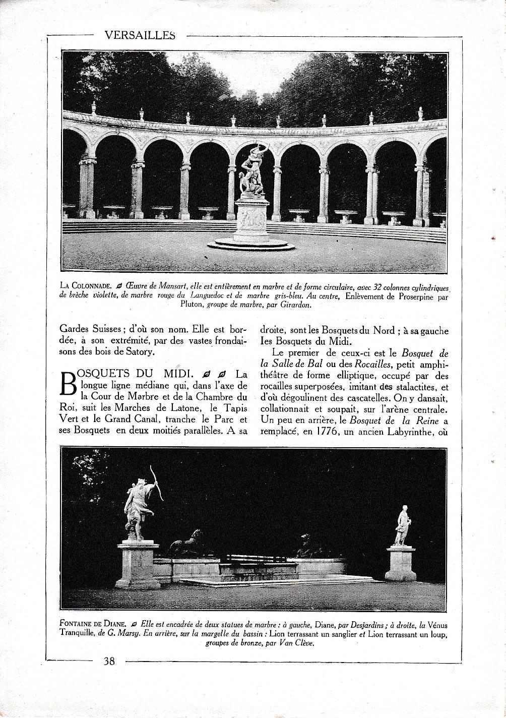 LAMINA 30053: La Colonnade et Fontaine de Diane