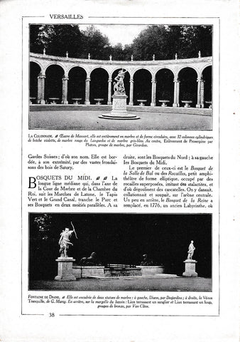 LAMINA 30053: La Colonnade et Fontaine de Diane