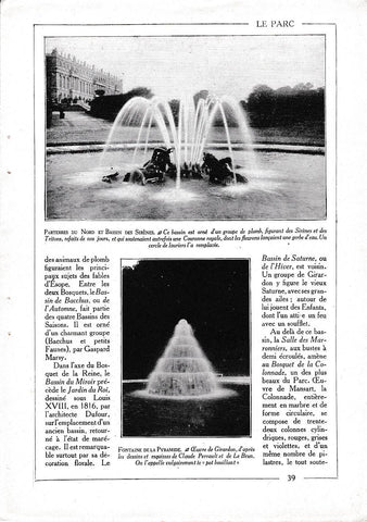 LAMINA 30054:  Parterres du Nord et Bassin des Sirenes  et Fontaine de la Pyamide