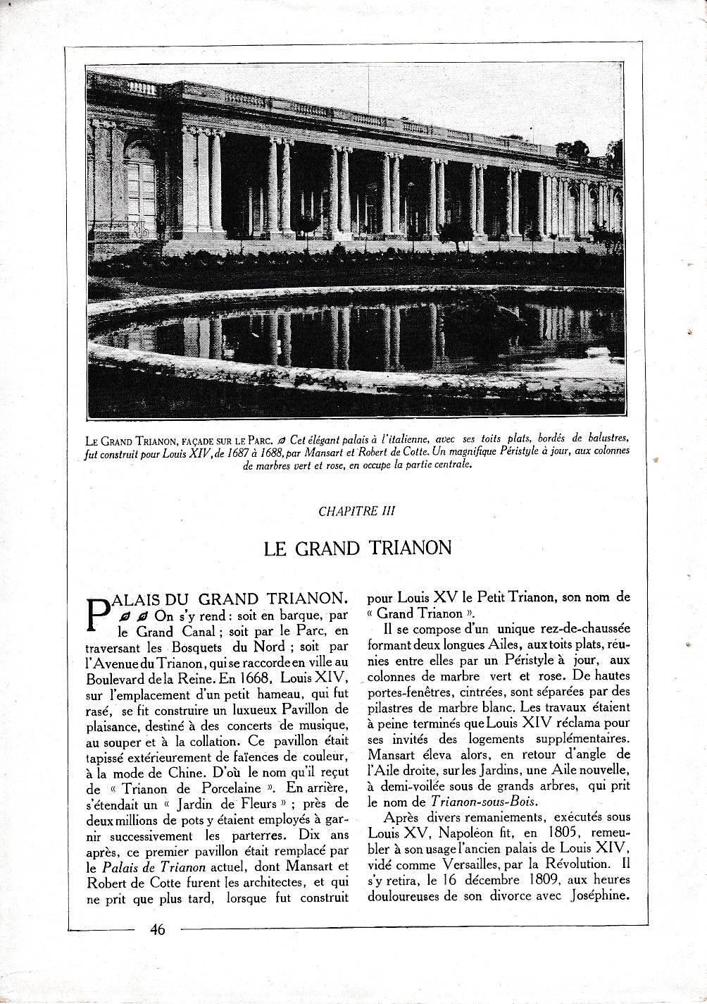 LAMINA 30057: Le Grand Trianon façade sur le parc