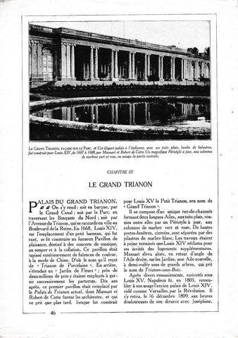 LAMINA 30057: Le Grand Trianon façade sur le parc