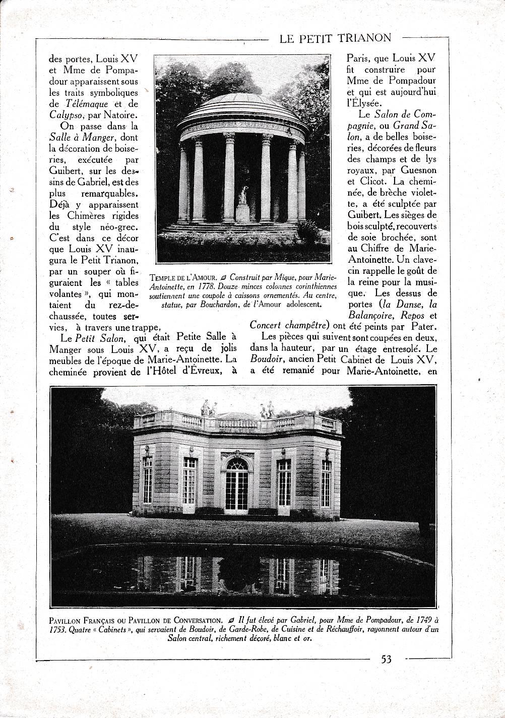 LAMINA 30061: Temple de l Amour et Pavillon Françaisou Pavillon de Conversation