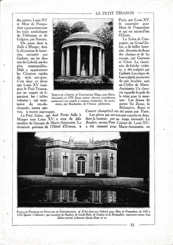 LAMINA 30061: Temple de l Amour et Pavillon Françaisou Pavillon de Conversation