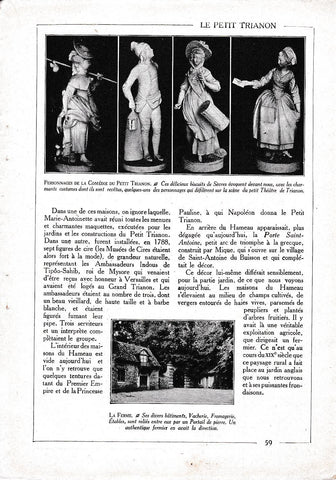 LAMINA 30064: Personaages de la Comedie du Petit Trianon et La Ferme