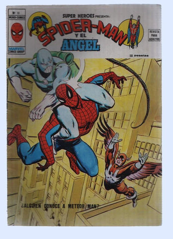 Super Heroes Mundi-Comics, Numero 10: SPIDER-MAN Y EL ANGEL:  Alguien conoce a Meteor Man (Vertice 1976)