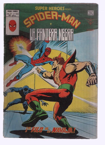 Super Heroes Mundi-Comics, Vol.2 Numero 123: SPIDER-MAN Y LA PANTERA NEGRA (Vertice 1979)