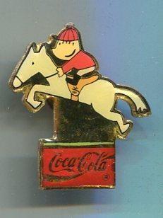 Pins metal: Olimpiadas Barcelona 1992 : Coby hipica, patrocinio coca cola