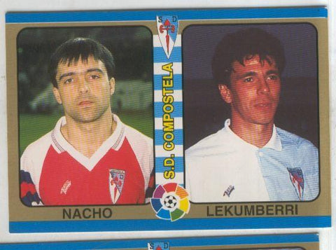 Cromos: Futbol Total Liga 95: S.D.Compostela. numero 175: Nacho y Lekumberri