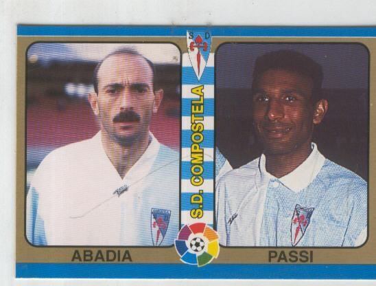 Cromos: Futbol Total Liga 95: S.D.Compostela. numero 178: Abadia y Passi