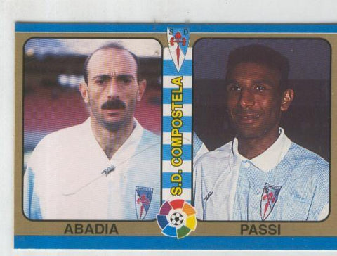 Cromos: Futbol Total Liga 95: S.D.Compostela. numero 178: Abadia y Passi