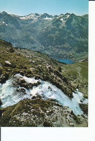 Postal 016959: HUESCA Pirineo Aragones - Balneario de Panticosa cascada de Arnales y lago