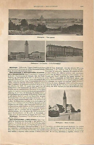 LAMINA ESPASA 668: Vistas de Helsingfors Finlandia