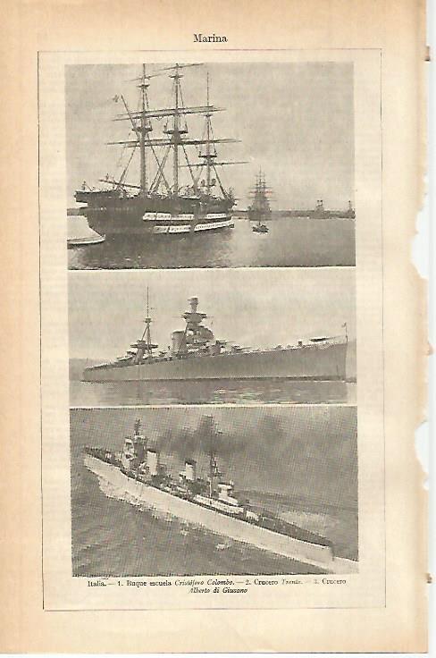 LAMINA ESPASA 799: Barcos de la Marina de Italia