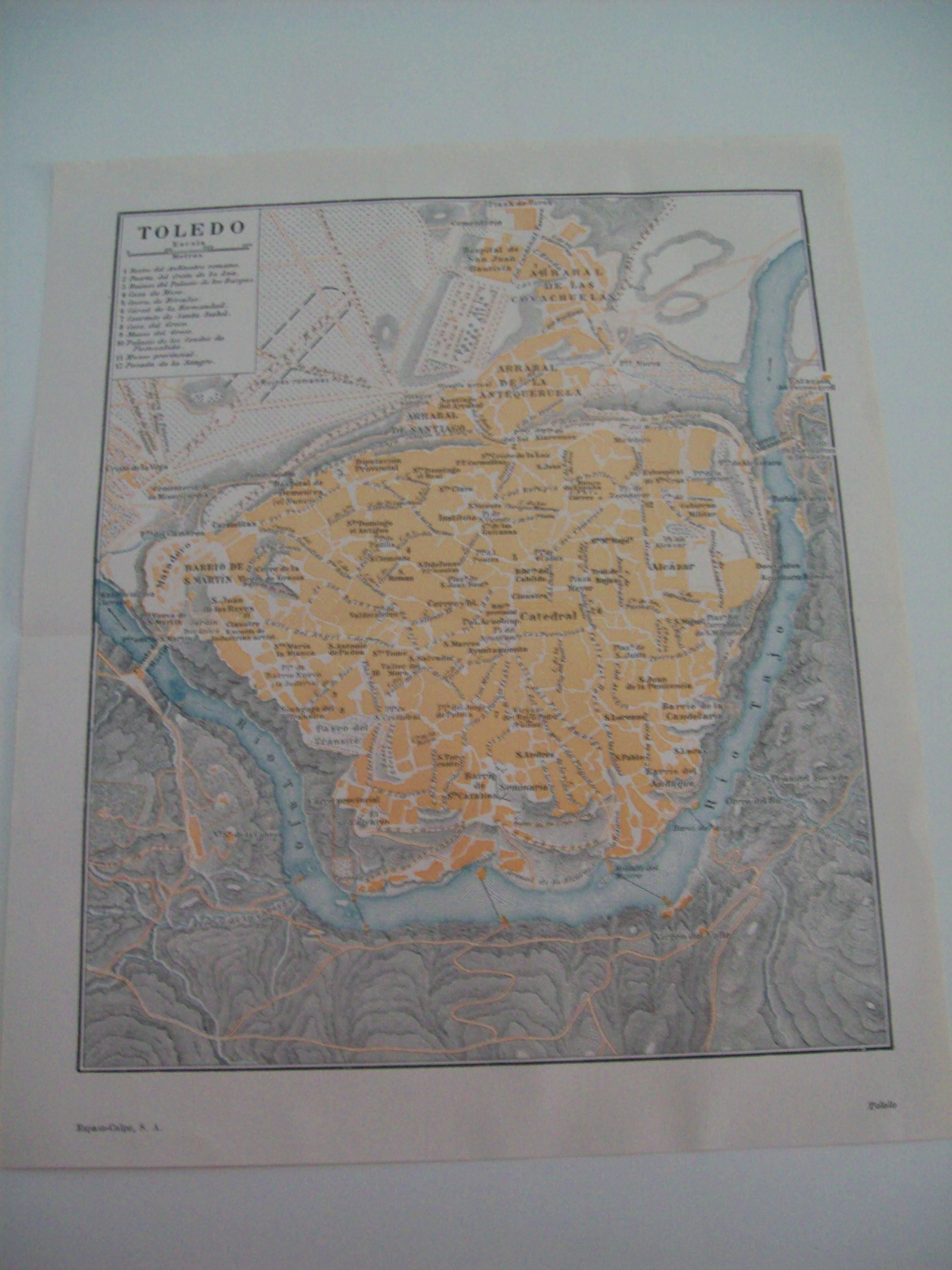 LAMINA ESPASA 1267: Plano de Toledo