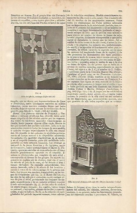 LAMINA ESPASA 2579: Silla noruega y silla imperial alemana