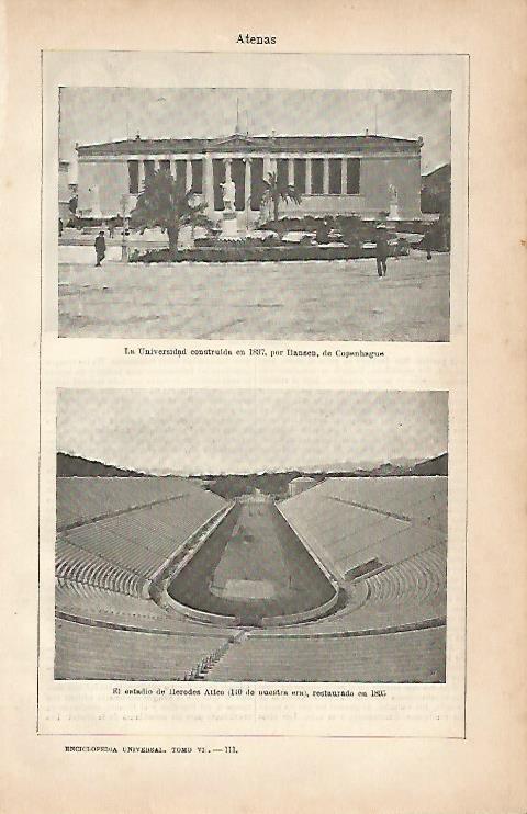 LAMINA ESPASA 5707: Universidad de Atenas y Estadio de Herodes Atico