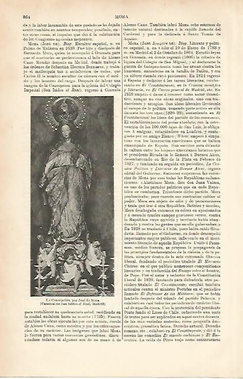 LAMINA ESPASA 8728: La Concepcion por Jose de Mora