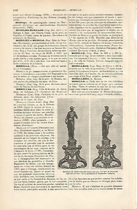 LAMINA ESPASA 8763: Morillos de chimenea del siglo XVI
