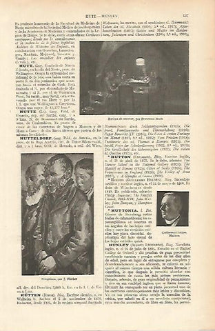 LAMINA ESPASA 9195: Escena de interior por Huth. Peregrinos por Huther