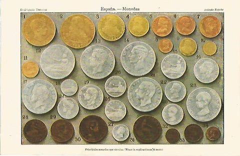 LAMINA ESPASA 10341: Monedas de España