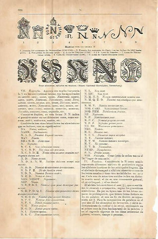 LAMINA ESPASA 10673: Marcas con la letra N